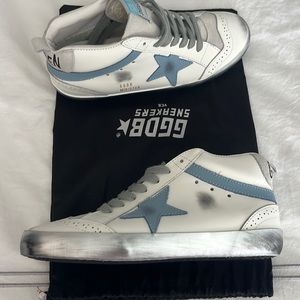 Superstar mid star high top sneakers golden Leather 38 us 7 Bougie goose GGBD